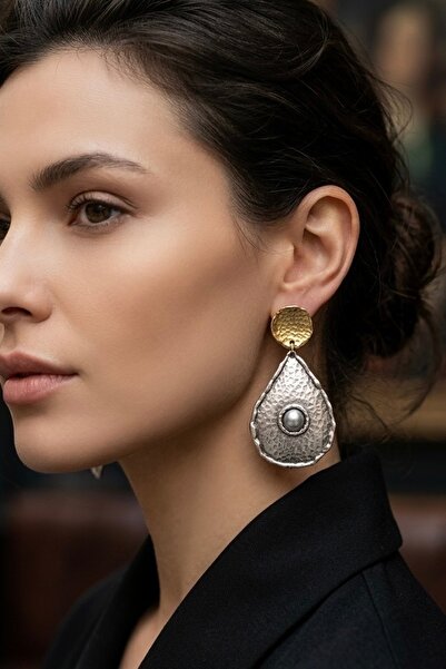 LIVOSH Damla Antique Textured 2-Color Earrings