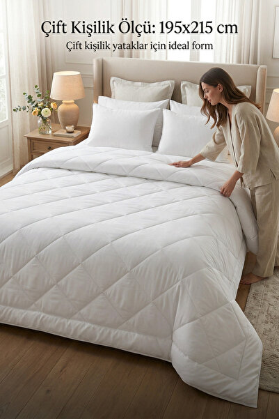 Morlay Подвійна мікростьобана силіконова ковдра 195x215 см Гіпоалергенна, дих...