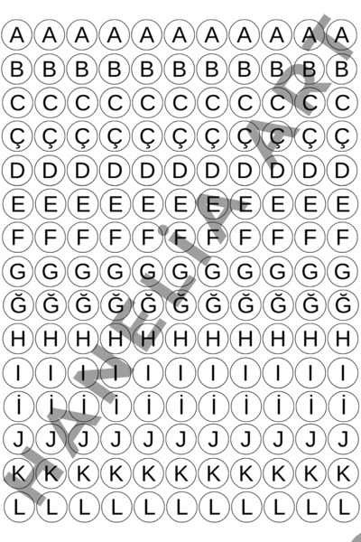 Hanelia Art 320+ Adet Alfabe Harf Sticker Seti – A4 Boy Türkçe Etiket Sticker