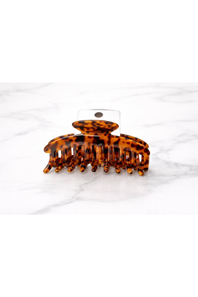 Srctech Leopard Patterned Medium Size Acetate Bone Women's Buckle - 10 cm