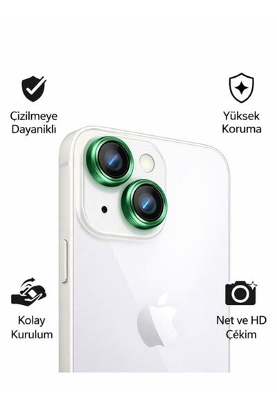 Massemr iPhone 13 Ezar Metal Camera Lens Protector Anti-Scratch Anti-Impact F...