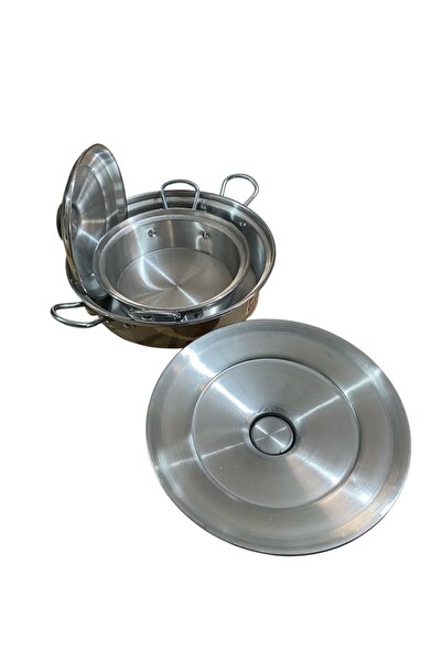 mobilreyon Alüminyum Tava 2 li Set - 24cm ve 28cm - Kızartma, Pilav , Karnıyarık , Kapaklı Kamp Tava