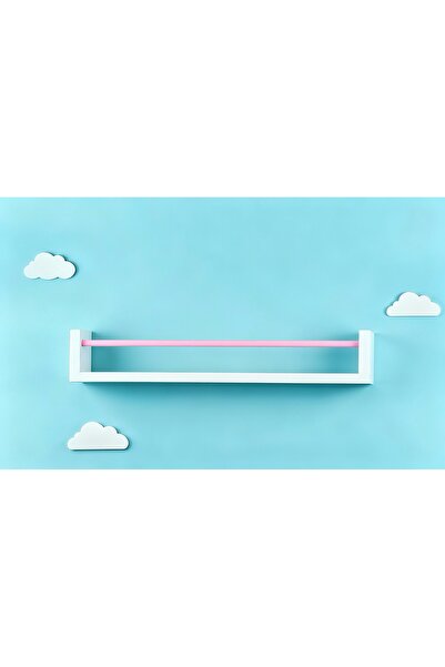 Sef moda Single 60 cm Mdf Montessori Shelf & Bookcase Pink