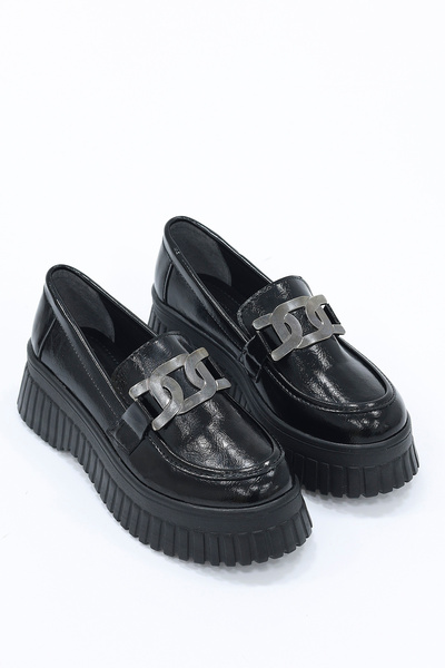kajal ayakkabı BLN 1299 Loafer με λεπτομέρεια αγκράφας και χοντρή σόλα