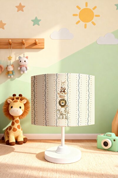 EVPANYA Cheerful Forest Friends Patterned Children's Room Lampshade