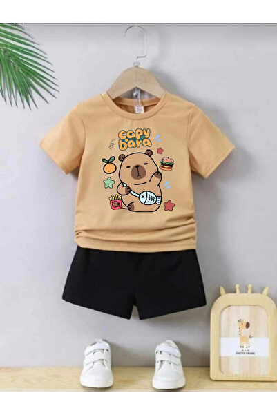 DOCE ELEGANTE SET DE VARĂ PENTRU COPII CU IMPRIMEU CAPYBARA