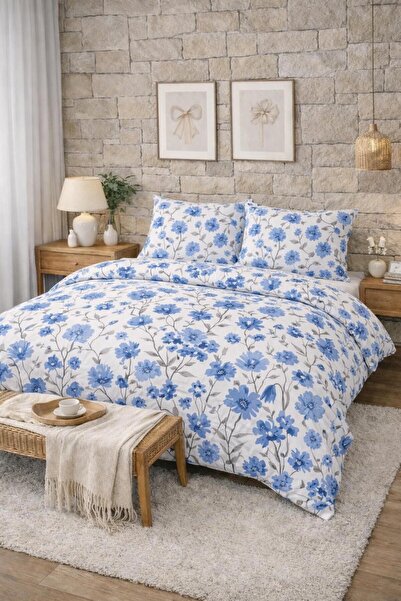 Sheri Home ALAÇATI Çift Kişilik Nevresim Seti (Yorgan Kılıfı+2 Adet Yastık Kı...