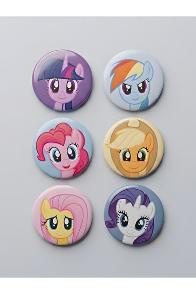 mellysaplush My Little Pony 6'lı Rozet Seti - 44 mm