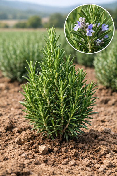 Vasada Biberiye Fidesi Rosmarinus Officinalis Tüplü 20-40 cm