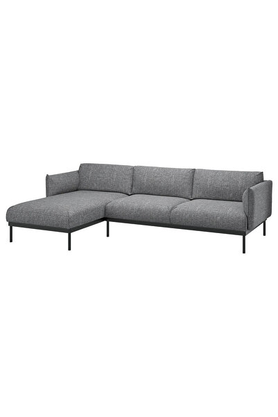 IKEA Gri Konforlu Kanepe - uzanma koltuklu 3'lü kanepe