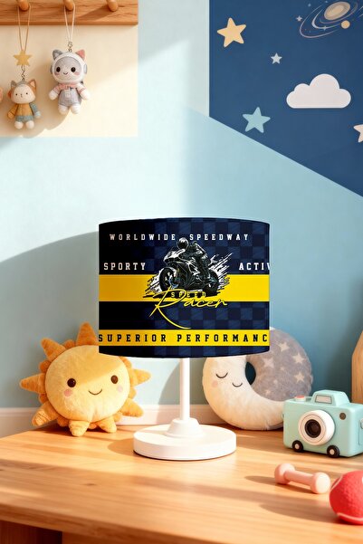 EVPANYA Racer Spirit Patterned Children's Room Lampshade