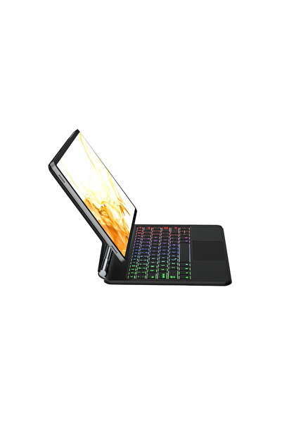 ULC AKSESUAR Galaxy T737 Tab S7 Fe 12.4 Kılıf Eternal Ledli Klavyeli Tablet K...