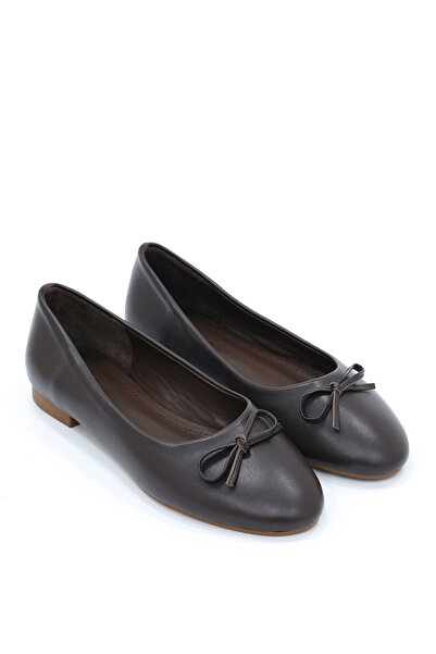kajal ayakkabı Cbr-S01 Flat Sole Ballerinas with Bow Detail