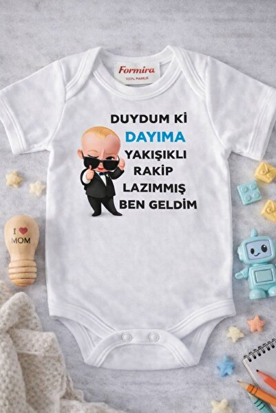 FORMİRA DAYIM yazılı zıbın dedeye hediye bebek zıbın