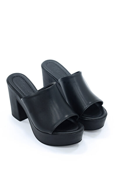 kajal ayakkabı Nvl 161 Flat Strap Platform Heeled Slippers