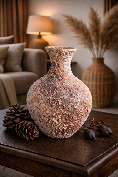 ASLI Hand Painted Soil Test – Rustic Decorative Vase 29 cm