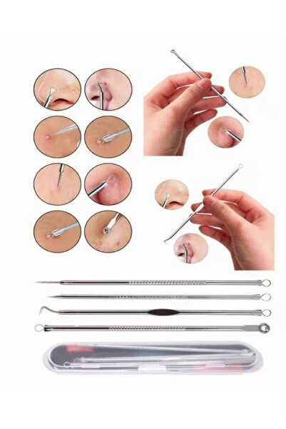 Generic Brand 4 Piece Boxed Comedone Stainless Steel Acne Blackhead Removal Tool