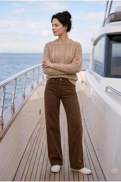 hies Palazzo Jeans Νέας Σεζόν Γυναικείο Παντελόνι με Φαρδιά Μπατζάκια από Λύκ...