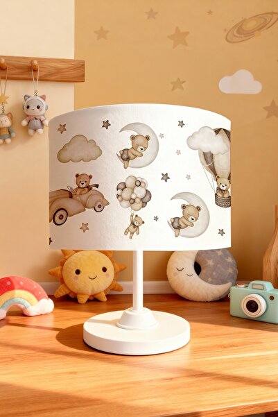 EVPANYA Pilot Teddy Bear Patterned Children's Room Lampshade