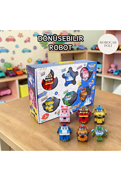 Robocar Poli Robocar Convertible Poly Transforming Mini Rescue Deluxe 6-Piece...