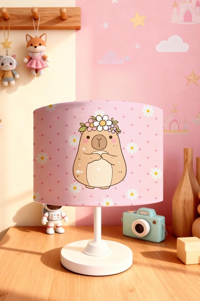 EVPANYA Daisy Sweet Capybara Patterned Children's Room Lampshade