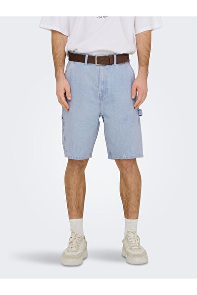 Only & Sons Jeans-Shorts ONSEDGE Mittlere Taille Gerade geschnitten Shorts