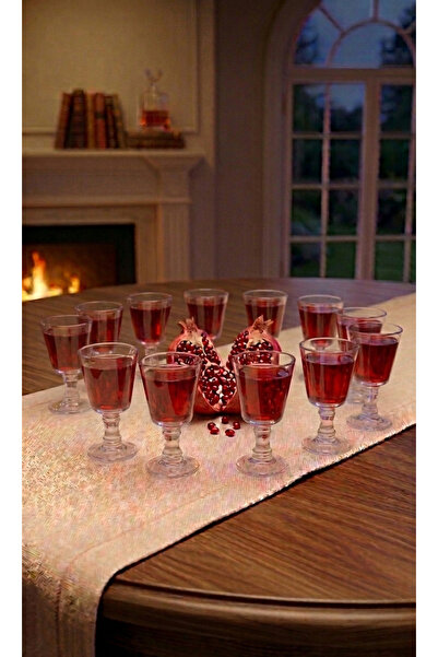AR HOME 12 Pcs Mini Stemmed Soft Drink Glass Set