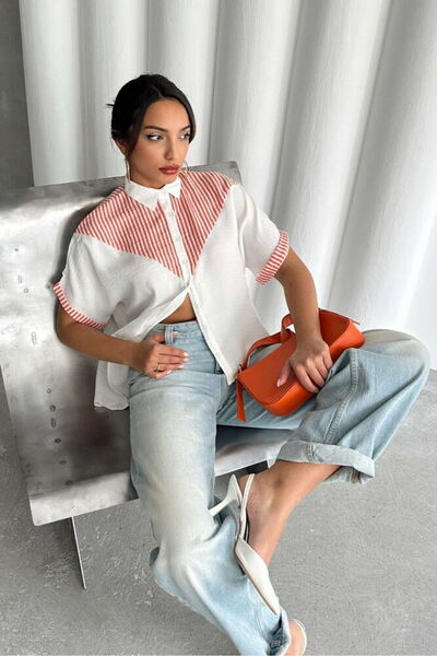 VERYMODA Striped Detailed Shirt - Fuchsia |   D2672