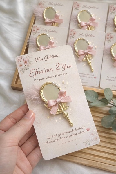 Mapel 15 Adet, Kişiye Özel Doğum Günü Hediyelik Ayna Magnet, Hoş Geldiniz Kar...