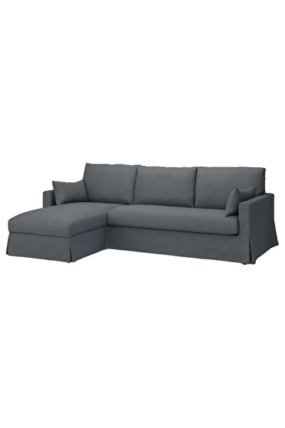 IKEA Gri Rahat Kanepe - uzanma koltuklu 3'lü kanepe