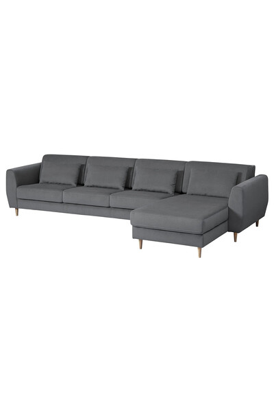 IKEA Gri Ferah Kanepe - uzanma koltuklu 4'lü kanepe