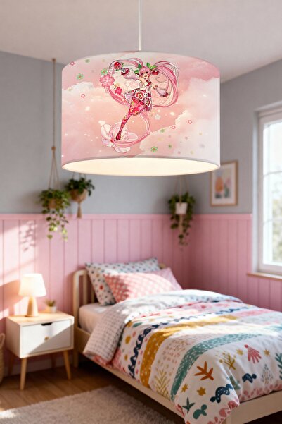 EVPANYA Anime Sparkling Girl Patterned Children's Room Lampshade