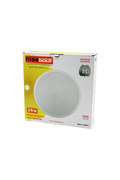 MEKs Nisaluce Eamp-106/B 24W Radar Sensor Led Luminaire White Frame Mechatron...