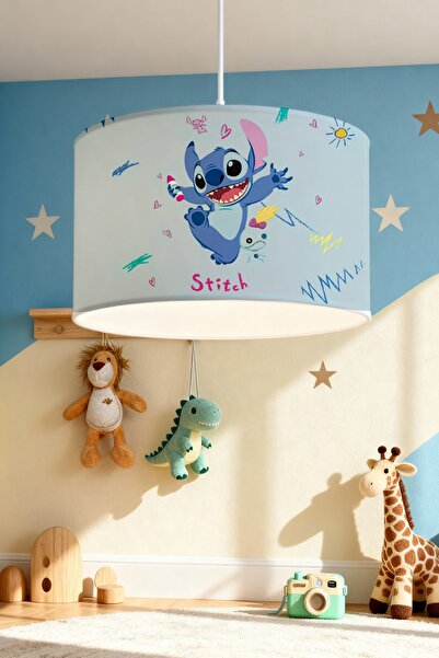 EVPANYA Neşeli Stich Desenli Çocuk Odası Avize