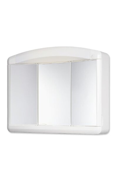 Escalate Dulap de baie din plastic cu uși glisante, oglinzi și lampă integrată