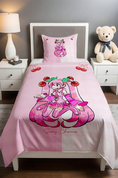 EVPANYA Anime Kiraz Ruhu Desenli Çocuk Odası Abajur