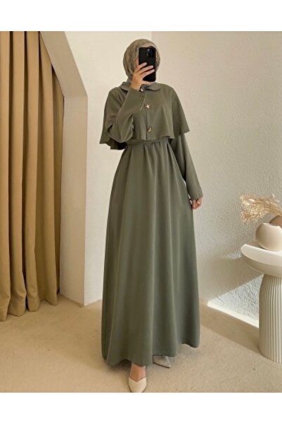 Vesua Cupra Dress with Removable Cape