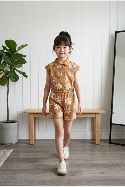 MİNİK DÜŞLER Set de pantaloni scurți cu model margarete pentru fete, de vară
