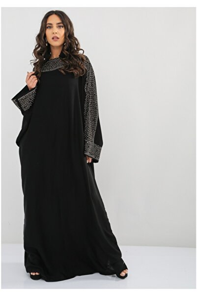 Bousni Bahraini Style Stone Embellished Abaya