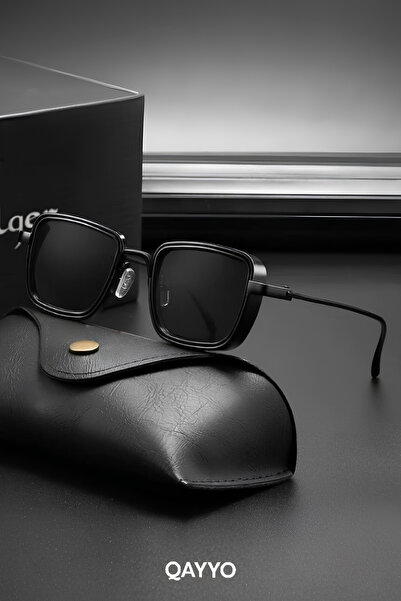 QAYYO Accessories Egesta Metal Black Unisex Ultra Light Sunglasses with Uv400...