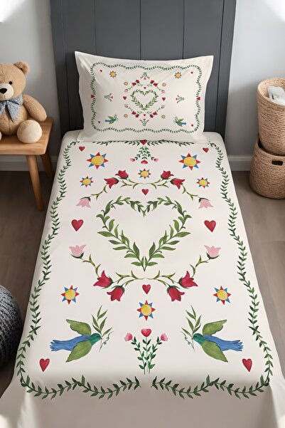 EVPANYA Song of Happiness Patterned Bedspread and Pillowcase
