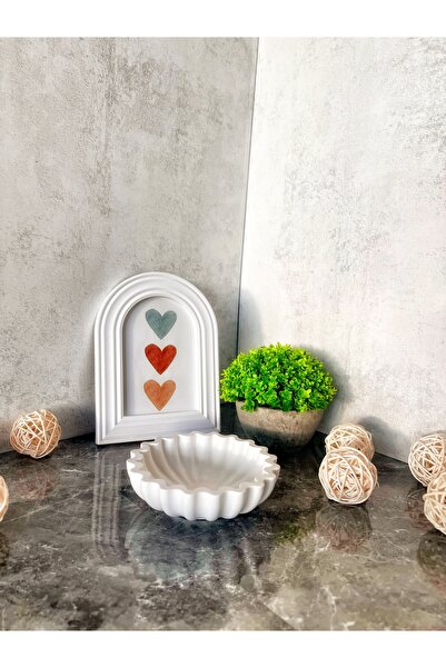 VİVA Dekoratif Dalgalı Beton Kase / Mumluk / Organizer Tabak