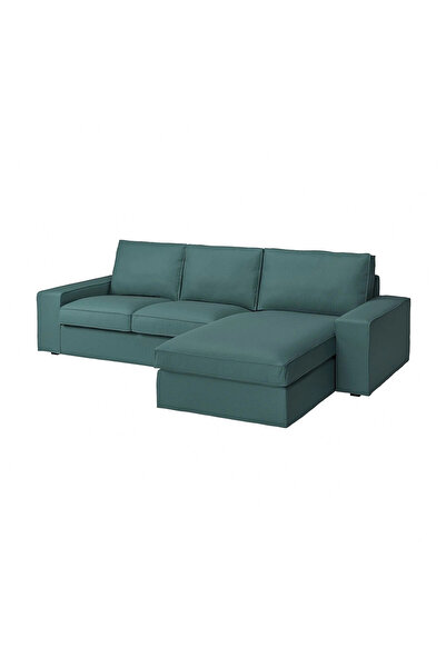 IKEA Gri Ferah Kanepe - uzanma koltuklu 3'lü kanepe