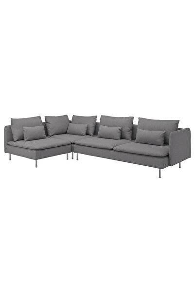IKEA Gri Lüks Kanepe - 4'lü köşe kanepe