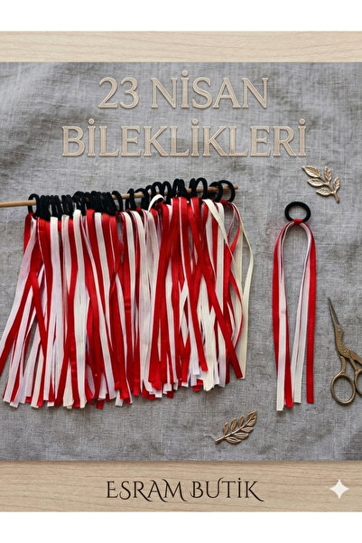 Esram Butik Ribbon Dance Show Wristband Hair Clip, April 23, October 29 Child...