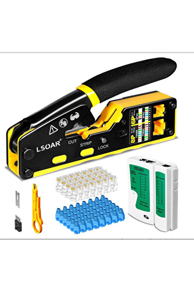 OEM Lsoar RJ45 network crimping pliers set – complete kit