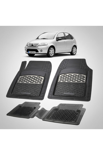 TEAMCAR Συμβατά πατάκια δαπέδου για Citroen C3 Γενιάς Ι 2002-2009 |   Ασήμι