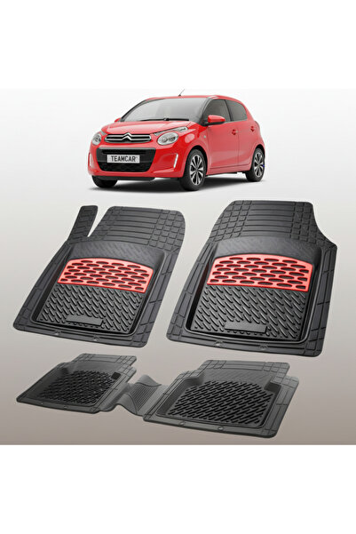 TEAMCAR Συμβατά πατάκια δαπέδου για Citroen C1 Γενιάς II 2014-2022 |   Κόκκινο
