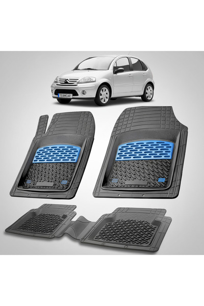 TEAMCAR Συμβατά πατάκια δαπέδου για Citroen C3 Πρώτης Γενιάς 2002-2009 |   Μπλε