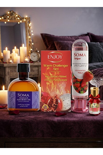 Soma جل الترطيب المنعش للرجل بنكهة الفراولة 120مل مع زيت مساج لافندر 170 مل 1...